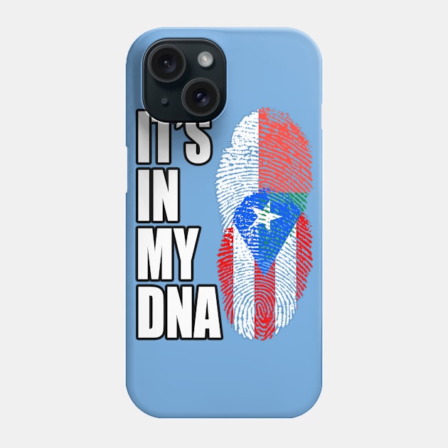 Puerto Rican And Malagasy Mix DNA Flag Heritage Phone Case by Just Rep It!!