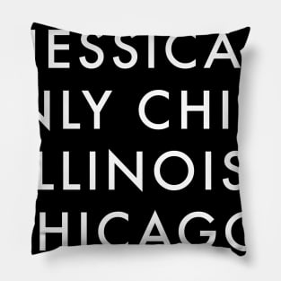 JESSICA, ONLY CHILD, ILLINOIS, CHICAGO. Pillow