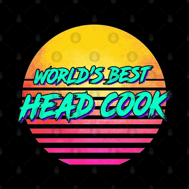 Funny Head Cook Retro 1980s Gift by GWENT