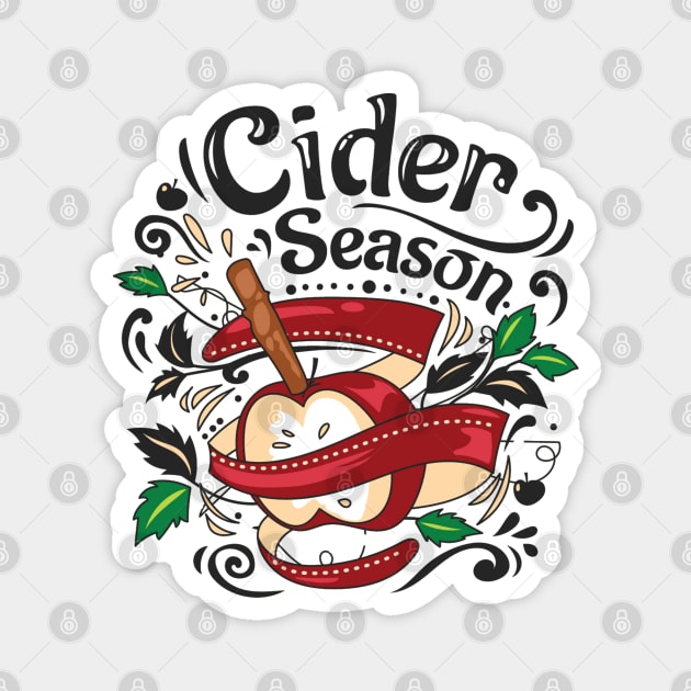 Apple Cider Season, graphic illustration Magnet by HolidayBug
