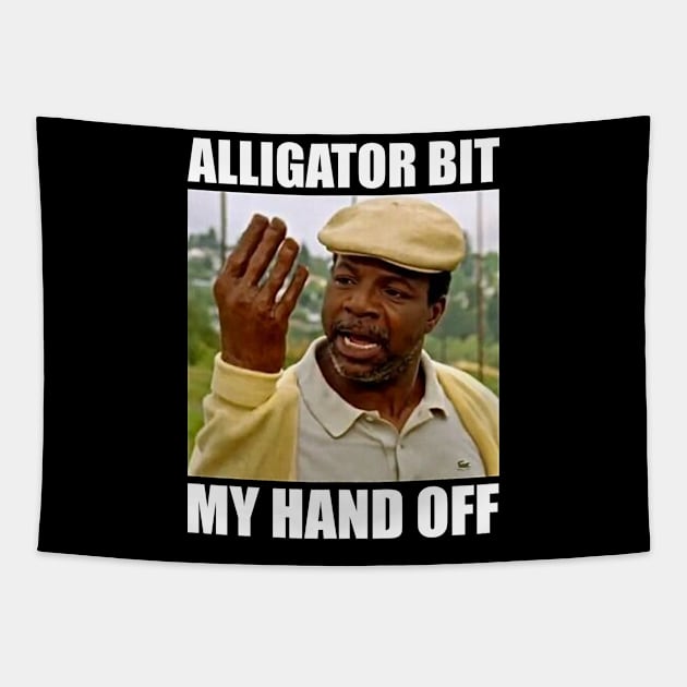 Alligator Bit My Hand Off! Tapestry by bekobe