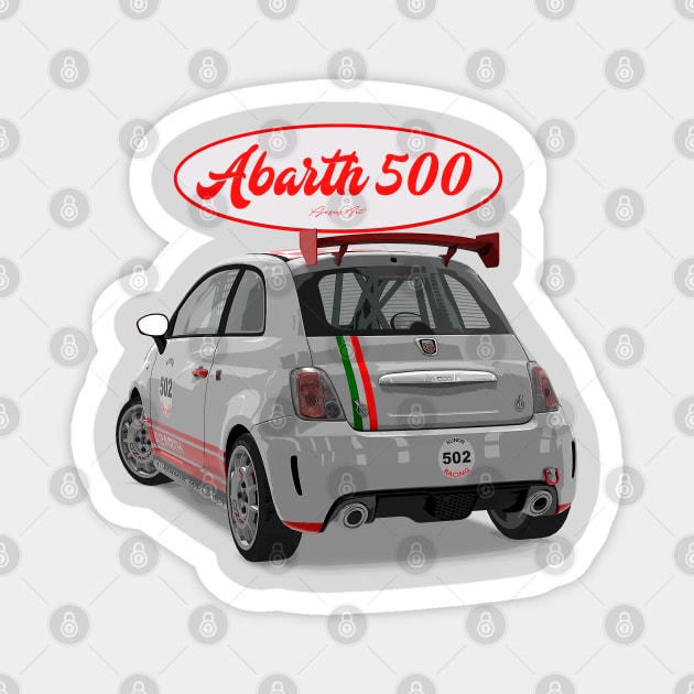 ABARTH 500 502 Back Magnet by PjesusArt