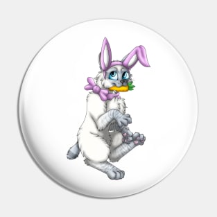 Bobtail BunnyCat: Blue Lynx Point (Pink) Pin