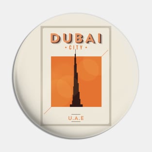 Dubai city poster Pin