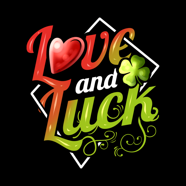 Heart And Shamrock Love And Luck On St Patricks Day by SinBle