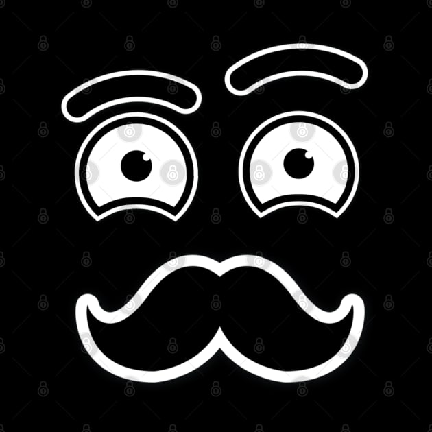 Curious Moustache Face by Multiplanetary Studios