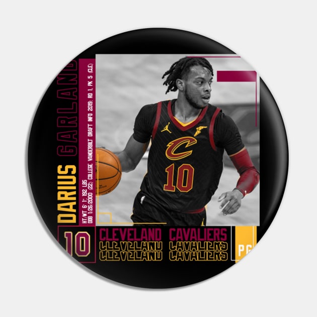 Darius Garland Paper Poster Pin by art.Hamdan