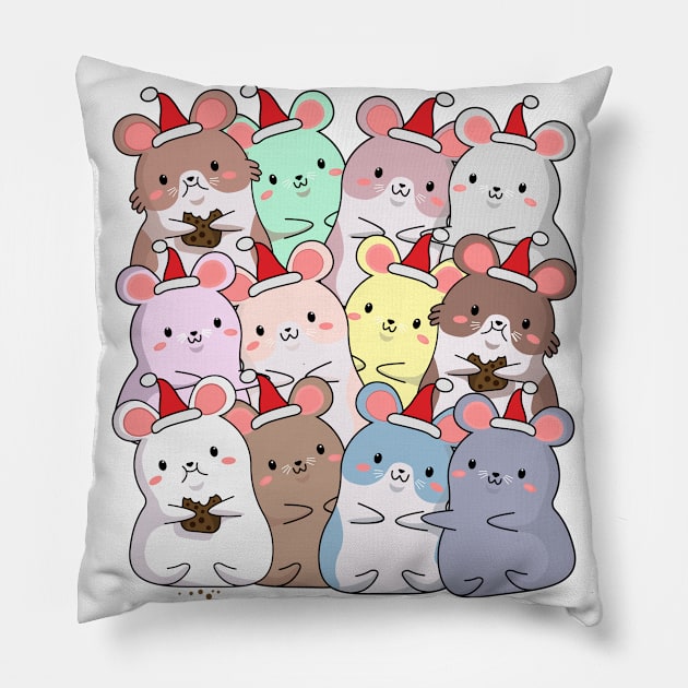 Christmas mouse Pillow by SK1X