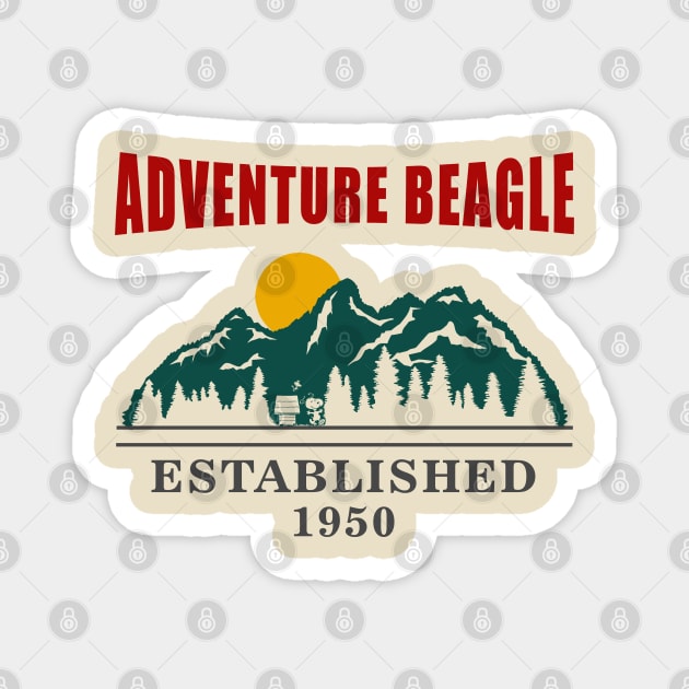 Adventure Beagle Magnet by reintdale