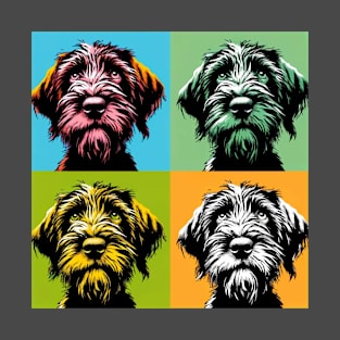 Pop Retro Wirehaired Pointing Griffons Art  - Cute Puppy T-Shirt