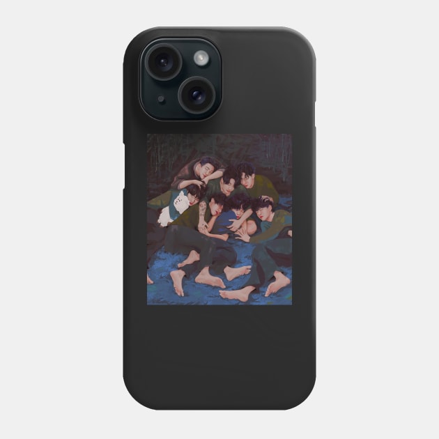 Sleeping Bangtan pt.2 Phone Case by Elsa-draws