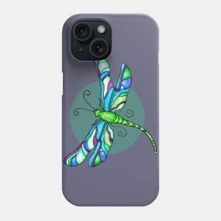 Stained Glass Dragonfly Phone Case