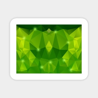 Abstract green triangle geometrical background Magnet