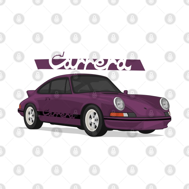 supercar 911 carrera rs turbo 1972 violet by creative.z