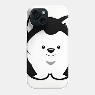 Husky Puppy Black Phone Case