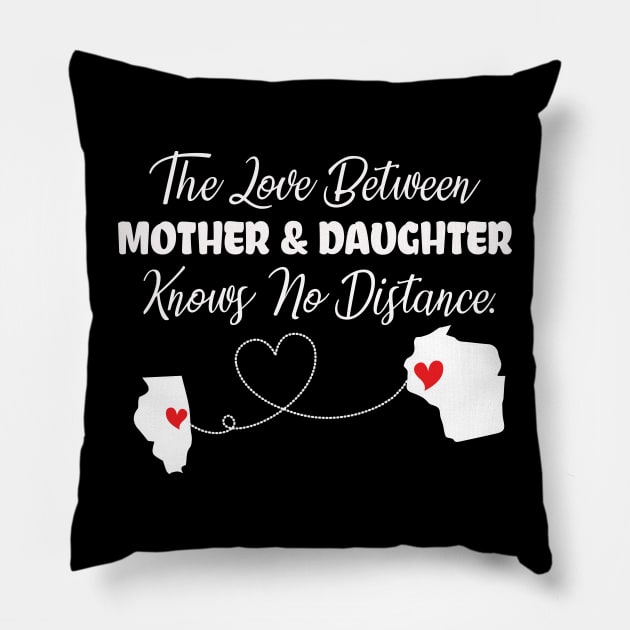 The love between mother & daughter knows no distance Pillow by ChristianCrecenzio