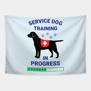 Black Lab Service Dog in Training Tapestry