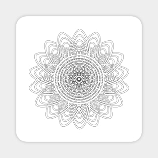 Round graphic, geometric decorative, mandalas or henna design in vector. Magnet