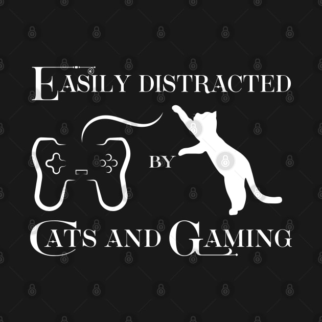 Easily Distracted By Cats and Gaming by JessArty