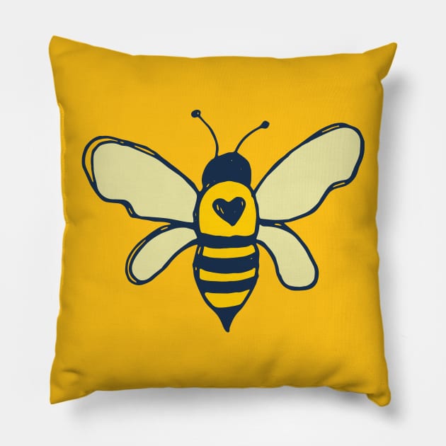 Honey Bee Pillow by Jackie Hurd