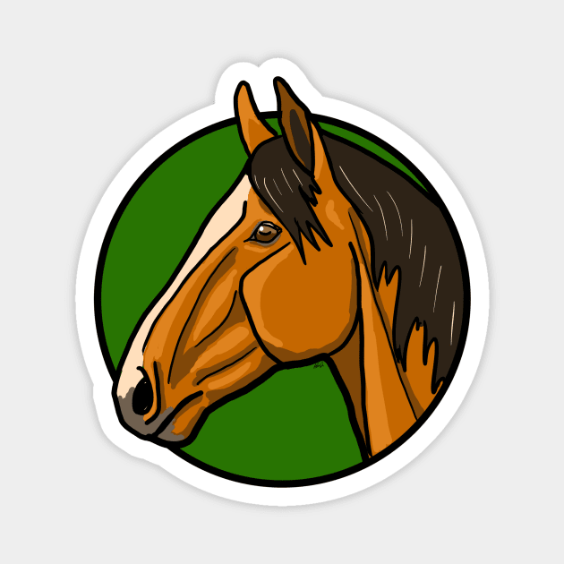 Horse head Magnet by Shyflyer