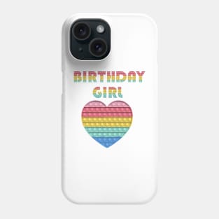 Birthday Girl Pop It desing Kids Birthday Pop It Heat Phone Case