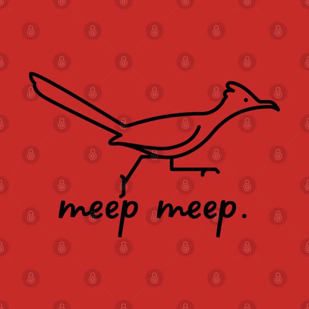 Meep Meep Roadrunner Line Art by CursedContent