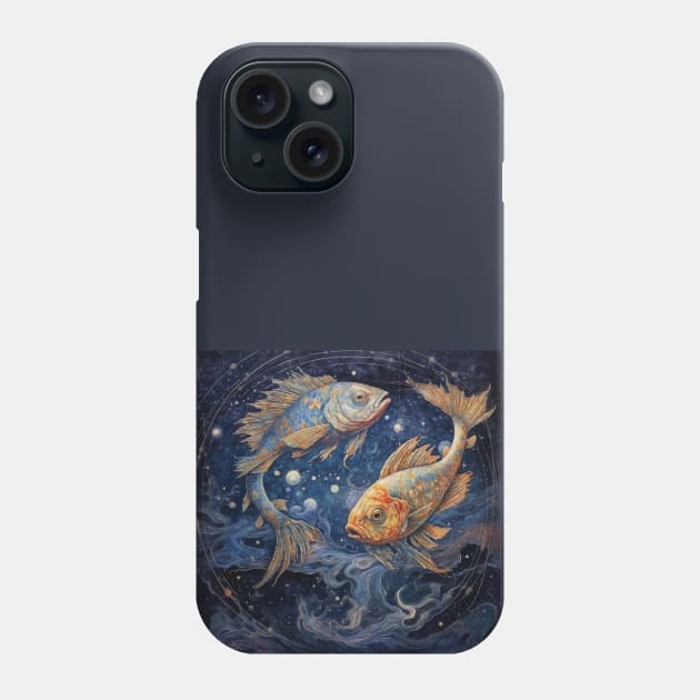 Zodiac Pisces Phone Case by CatCoconut-Art