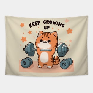 Cat Lifting Gains in the Gym Tapestry