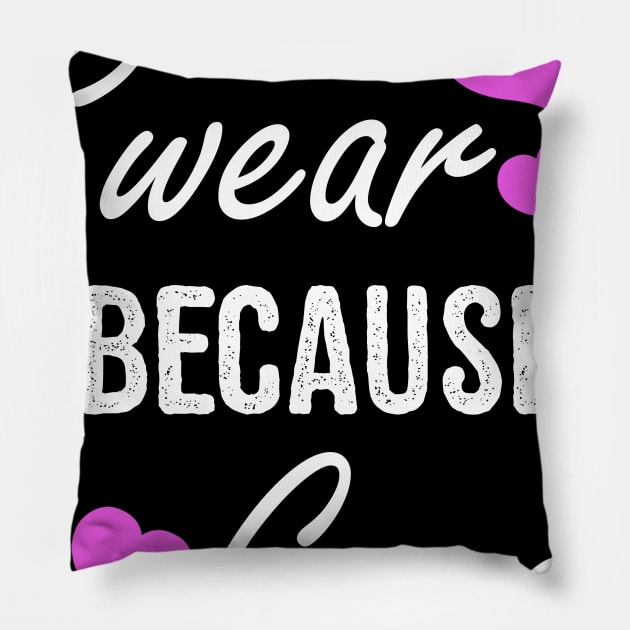 I Swear Because I Care Pillow by LucyMacDesigns