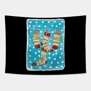 Warm mittens and socks, Christmas collection Tapestry