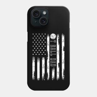 T-BALL DAD WHITE AMERICAN FLAG MONO Phone Case