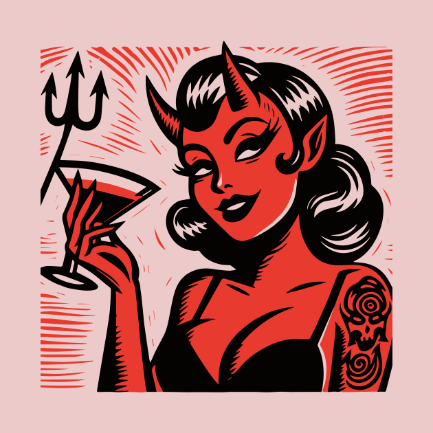 Retro Devil Girl by n23tees