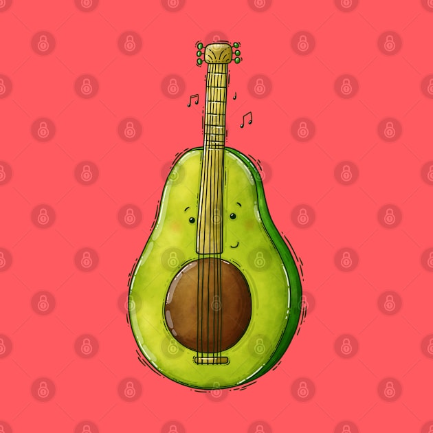 Avocado Guitar by Tania Tania