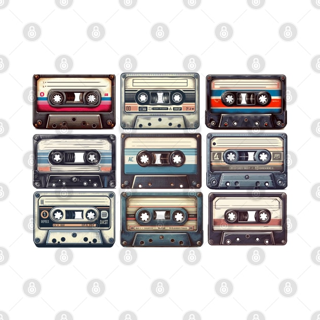 Old Cassettes by sapphire seaside studio