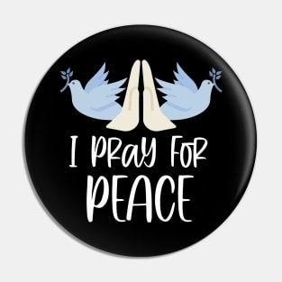 Pray For Peace Dove Praying Hands Pin