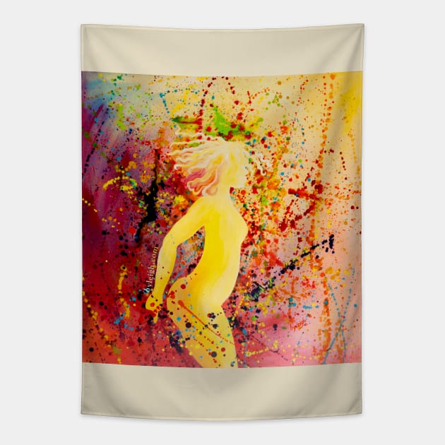 Waiting... (Yellow) Tapestry by @byleighart