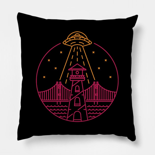 Ufo Attack 2 Pillow by VEKTORKITA