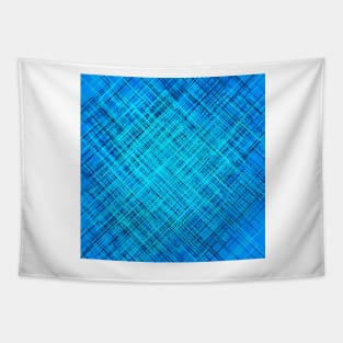 Blue-Themed Pattern with Random Lines Tapestry