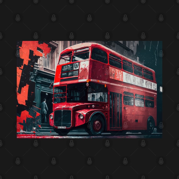 London Bus by Buff Geeks Art