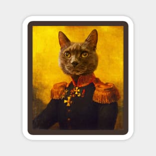 Cat Military Portrait #2 Magnet