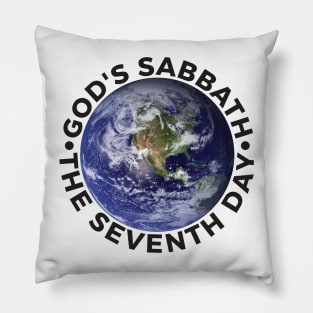 God's Sabbath The Seventh Day - Earth Pillow
