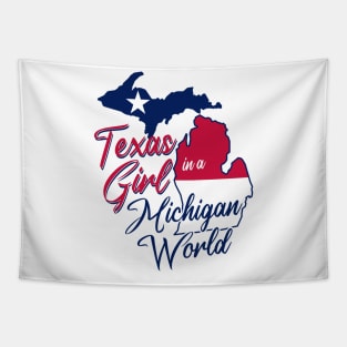 Texas Girl in a Michigan World Tapestry