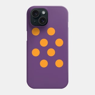 Orange on Purple polkadot dot spots Phone Case