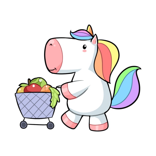 Kawaii unicorn shopping by Japanese Designs