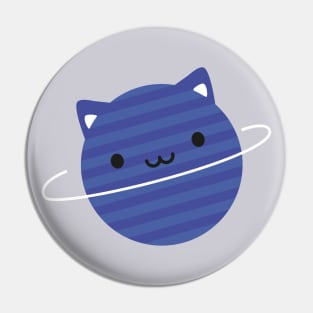 Kawaii Cat Planet in Space Pin