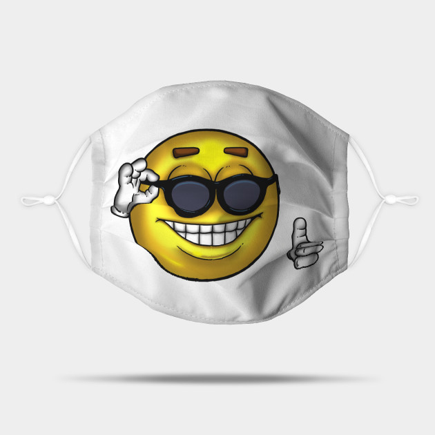 Sunglasses Thumbs Up Meme Emoji Mask Teepublic