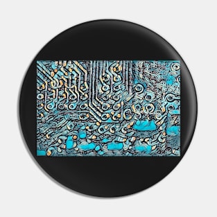 Abstract Circuit Board Texture Pin