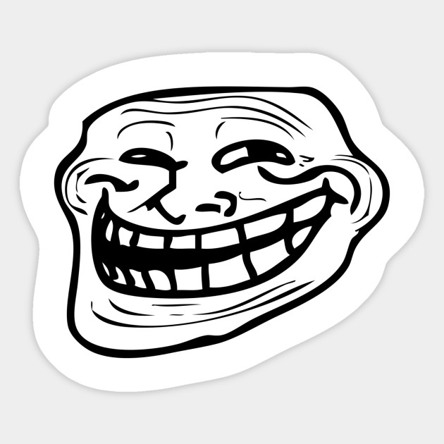 Troll Emoji Trollface Sticker Teepublic