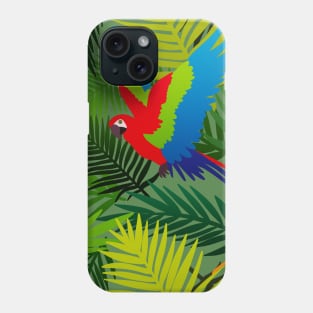 Tropical Parrot Pattern Phone Case